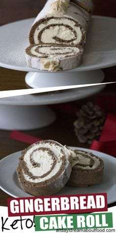 Keto Gingerbread Cake Roll