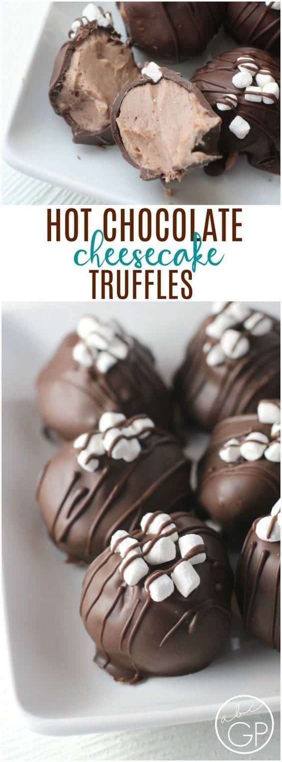 7. Hot Chocolate Cheesecake Truffles