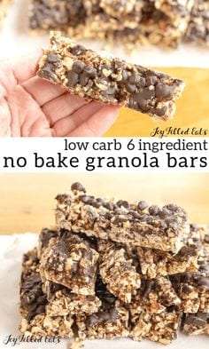 No Bake 6 Ingredient Granola Bars