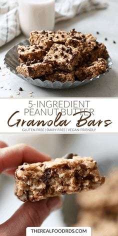 5-Ingredient Peanut Butter Granola Bars