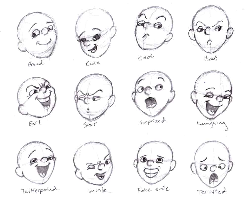 10 Cartoon Drawing Facial Expression Ideas Brighter Craft 