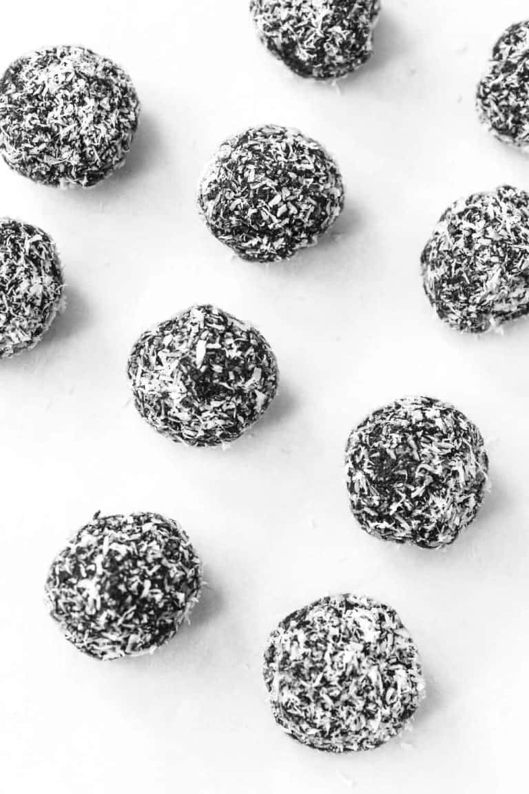 9. Dark Chocolate Coconut Brownie Bites