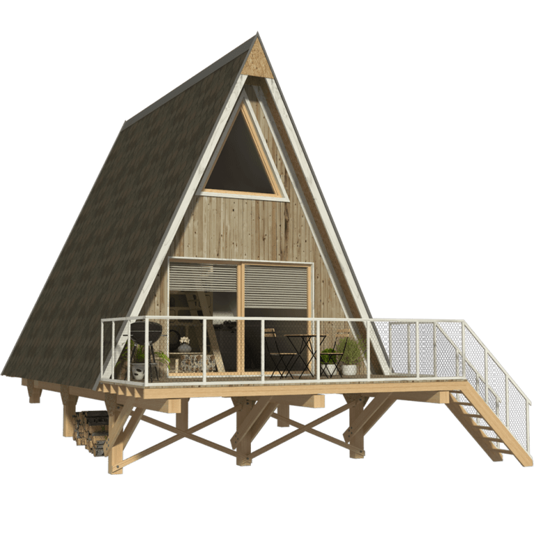 5. A-Frame Cabin Plans with Loft Ruby
