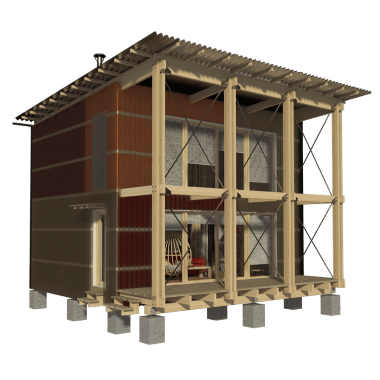 3. Two Story Flat Roof House Plans Billie