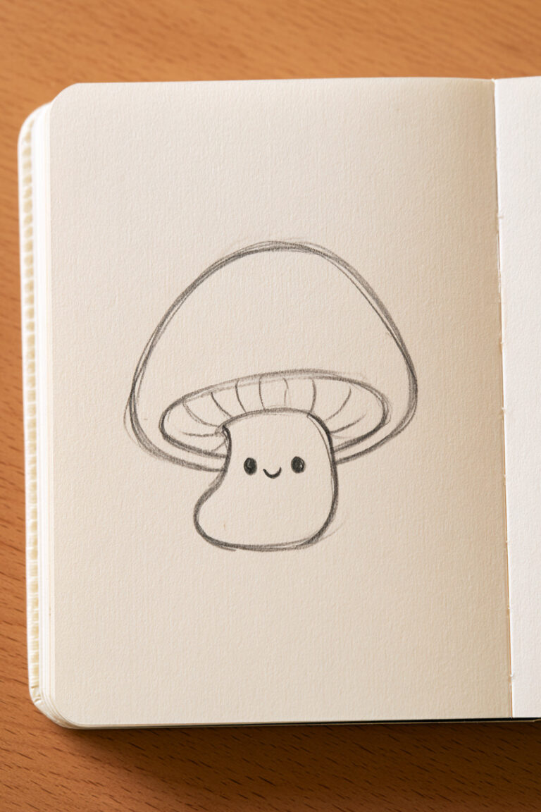 Cute Mushroom Drawing