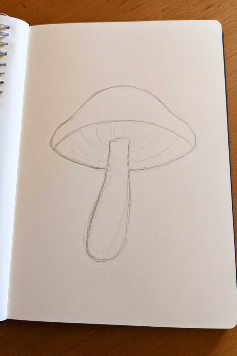 Simple Mushroom Drawing