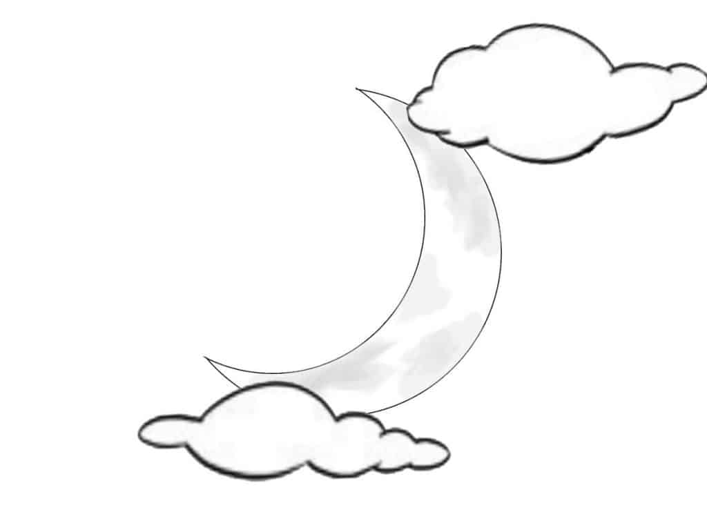 Moon Drawing - How To Draw A Moon Step By Step