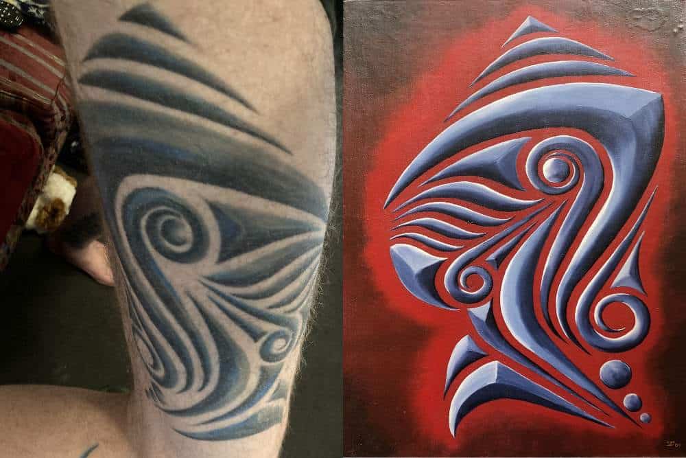 the tattoo of the painting