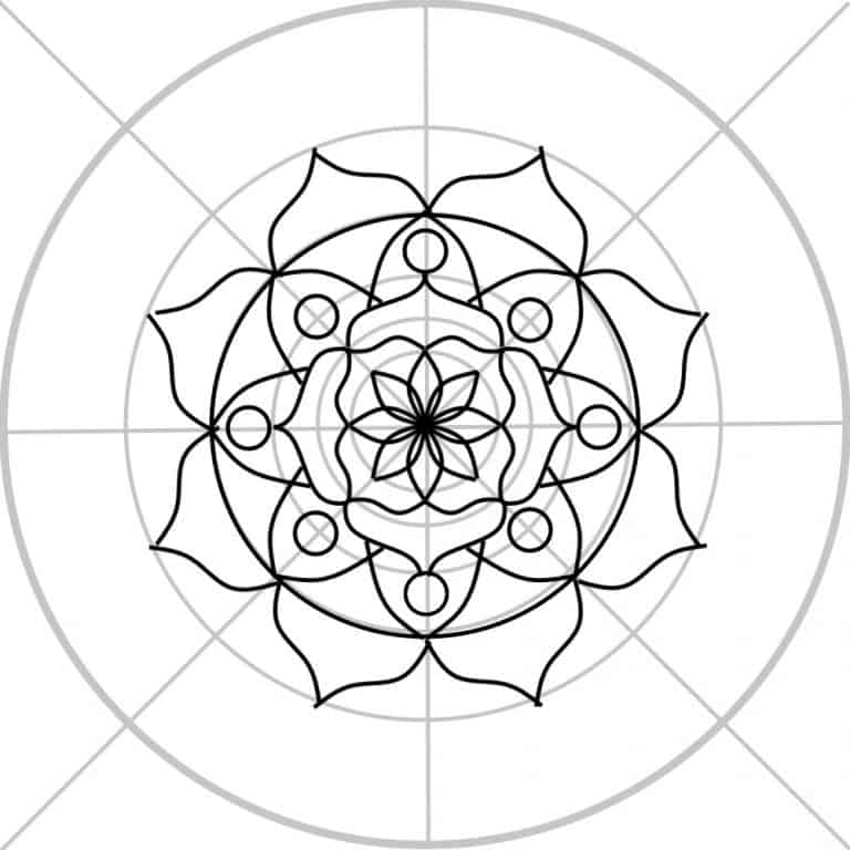 Step 5 – Draw each section by hand