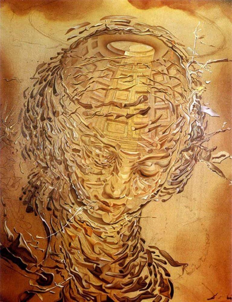 Raphaelesque Head Exploding, by Salvador Dali – 1951