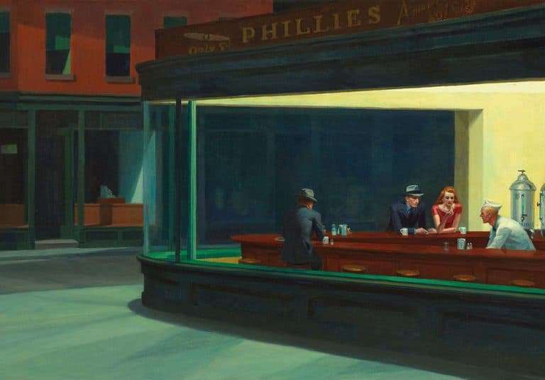 Nighthawks, by Edward Hopper – 1942