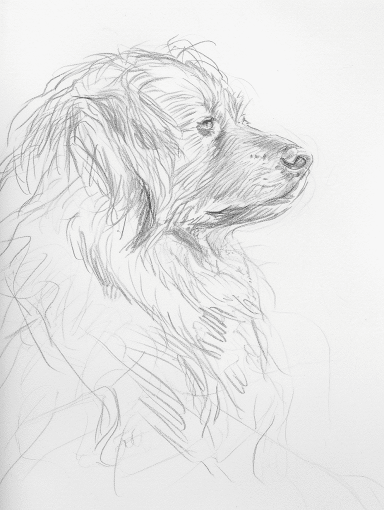 Golden Retriever Side Portrait