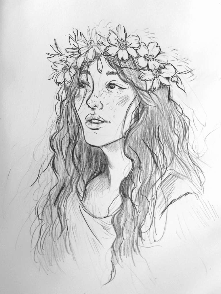 Girl With Flower Crown