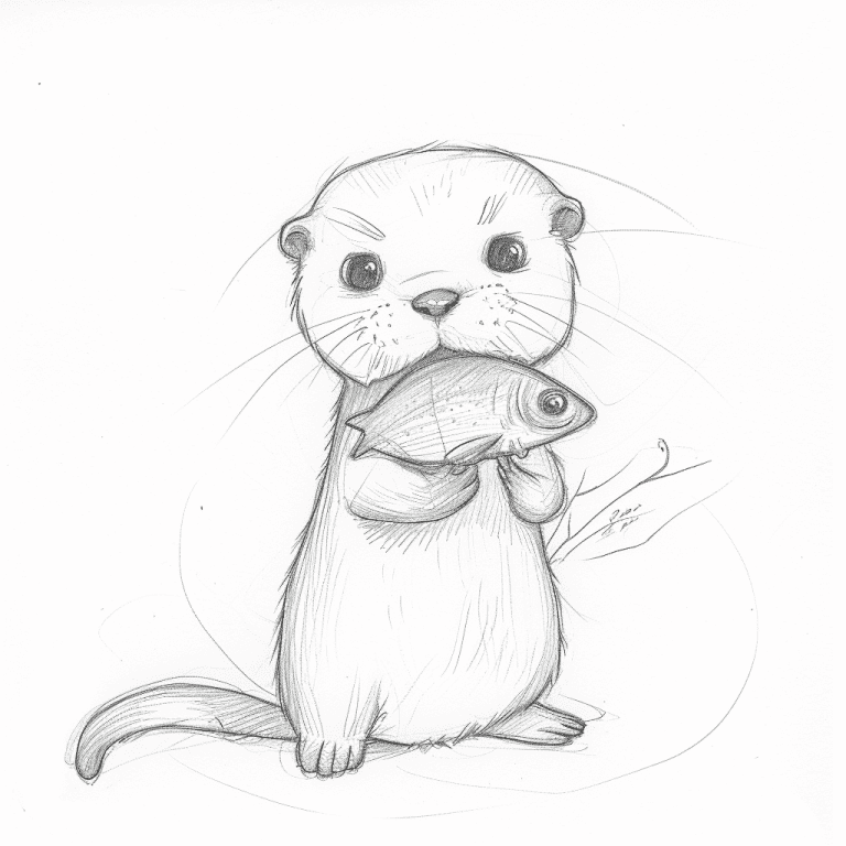 Otter With A Fish