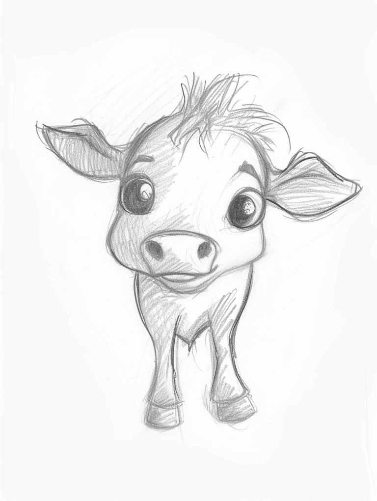 Adorable Baby Cow