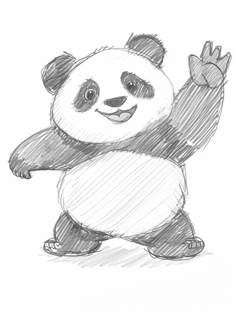 Panda Bear Waving