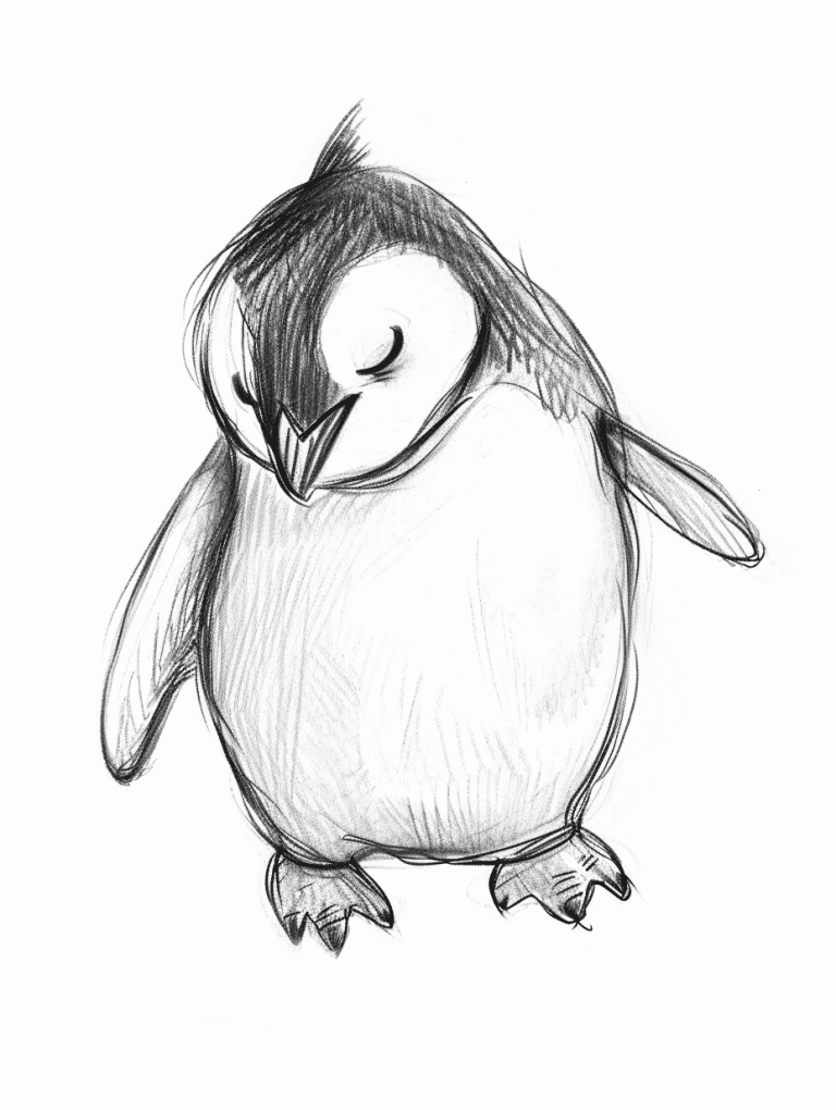 Penguin Looking Down