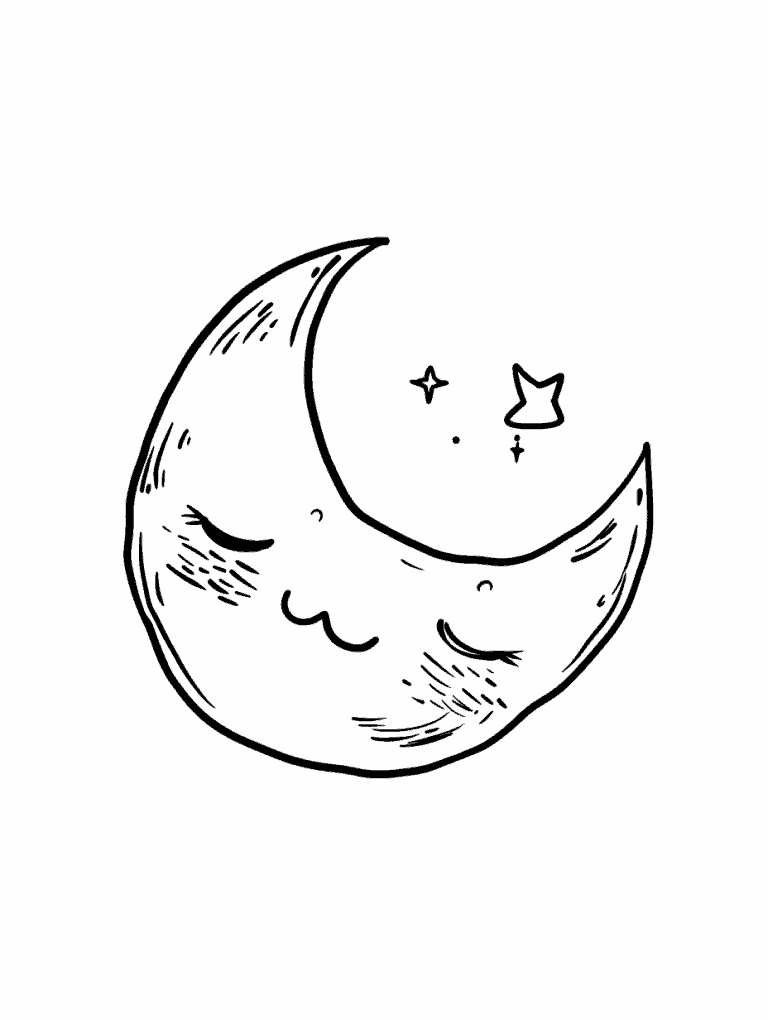 Cute Crescent Moon