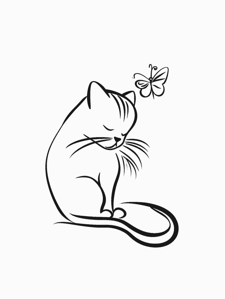 Cat and Butterfly