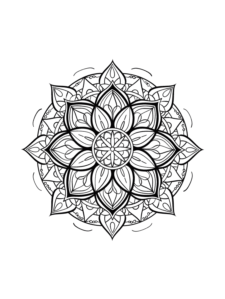 Circular Floral Mandala