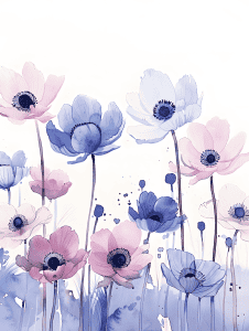 Spring Watercolor Flower Painting