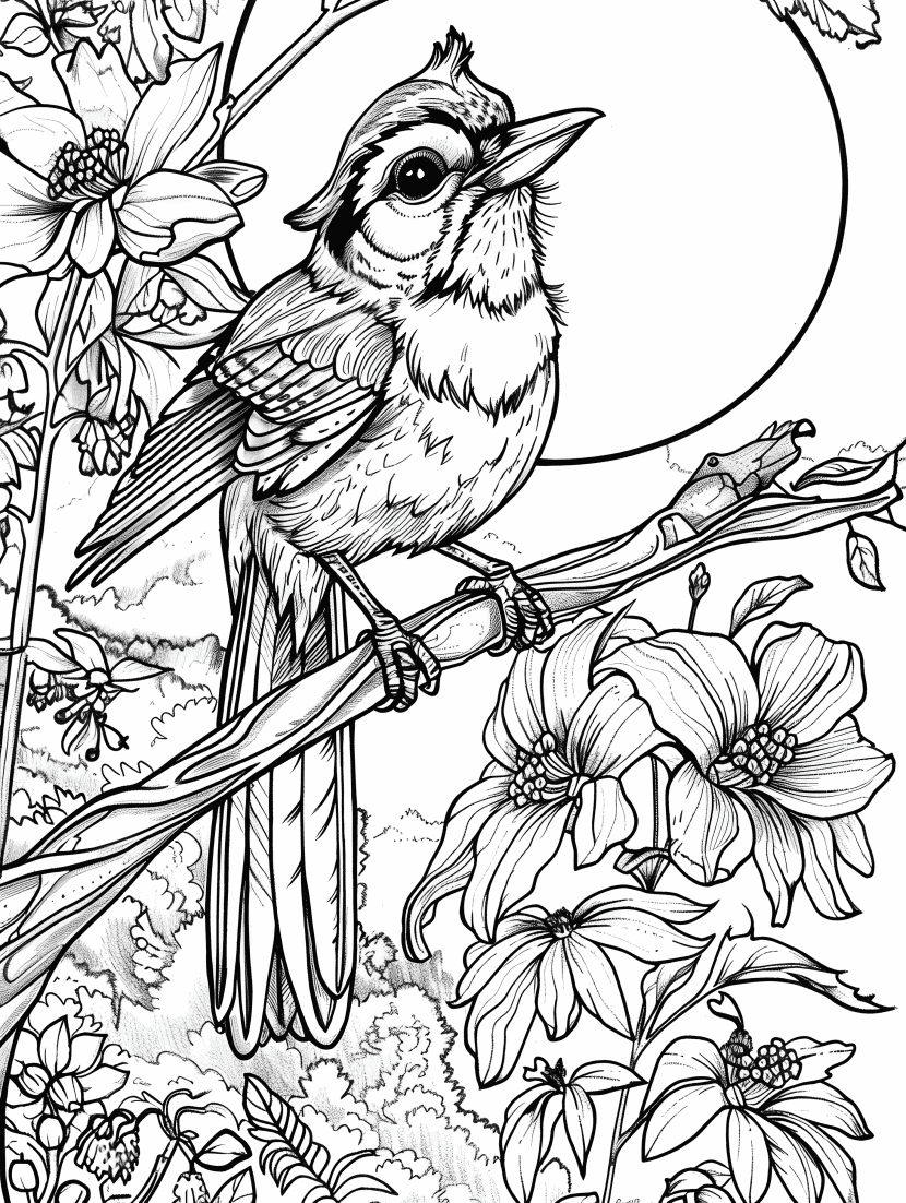 30 Spectacular Spring Bird Coloring Pages - Brighter Craft