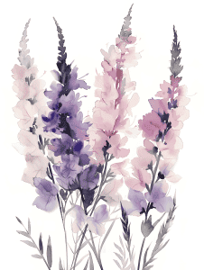 watercolor illustration of stock flowers