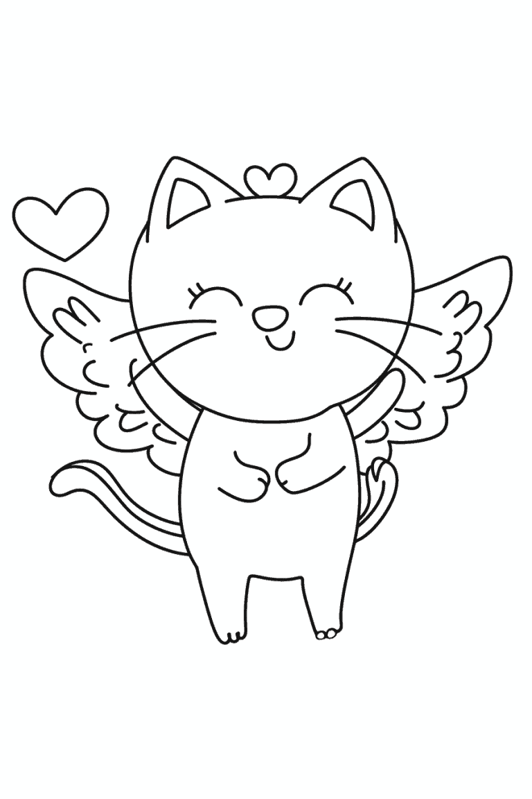 Cat Dressed as Cupid