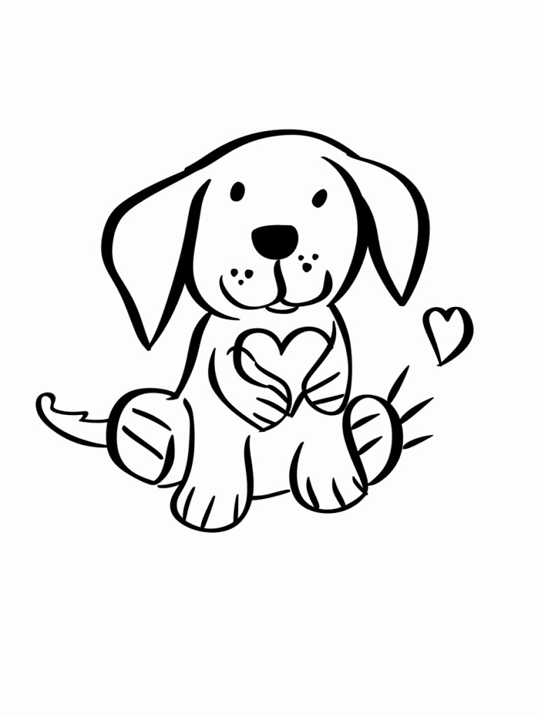 Dog Holding a Heart