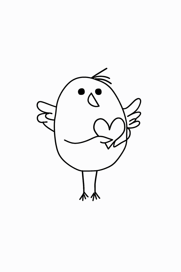 Bird Holding a Heart