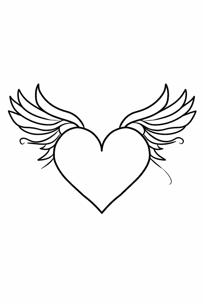 Heart with Cupid Wings