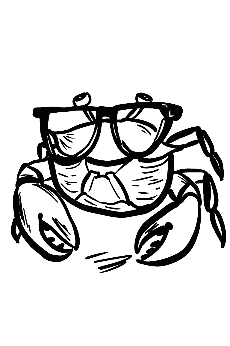 Crab Wearing Glasses