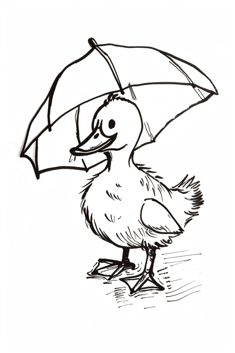 Duck with Umbrella