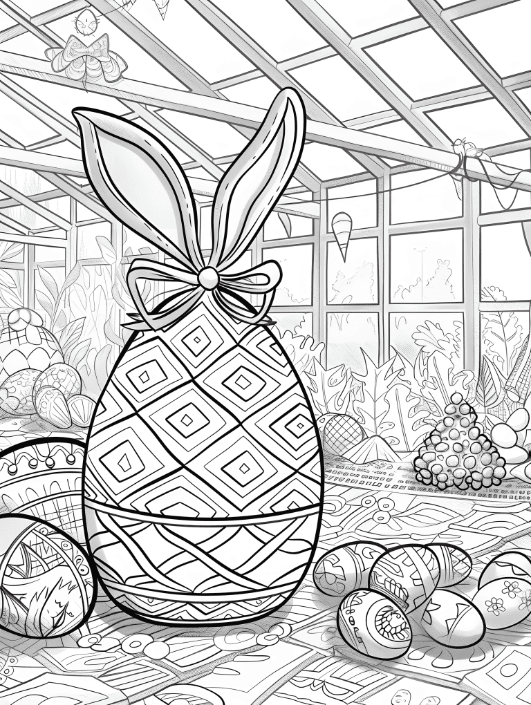 Giant Easter Egg With Bunny Ears