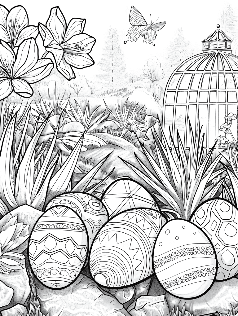 Easters Eggs In A Garden