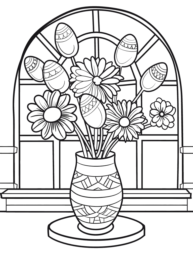 Flower And Easter Egg Arrangement
