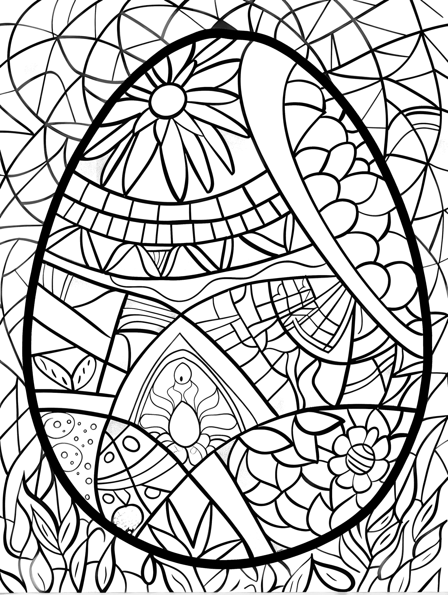 30 Easter Coloring Pages For Adults - Brighter Craft
