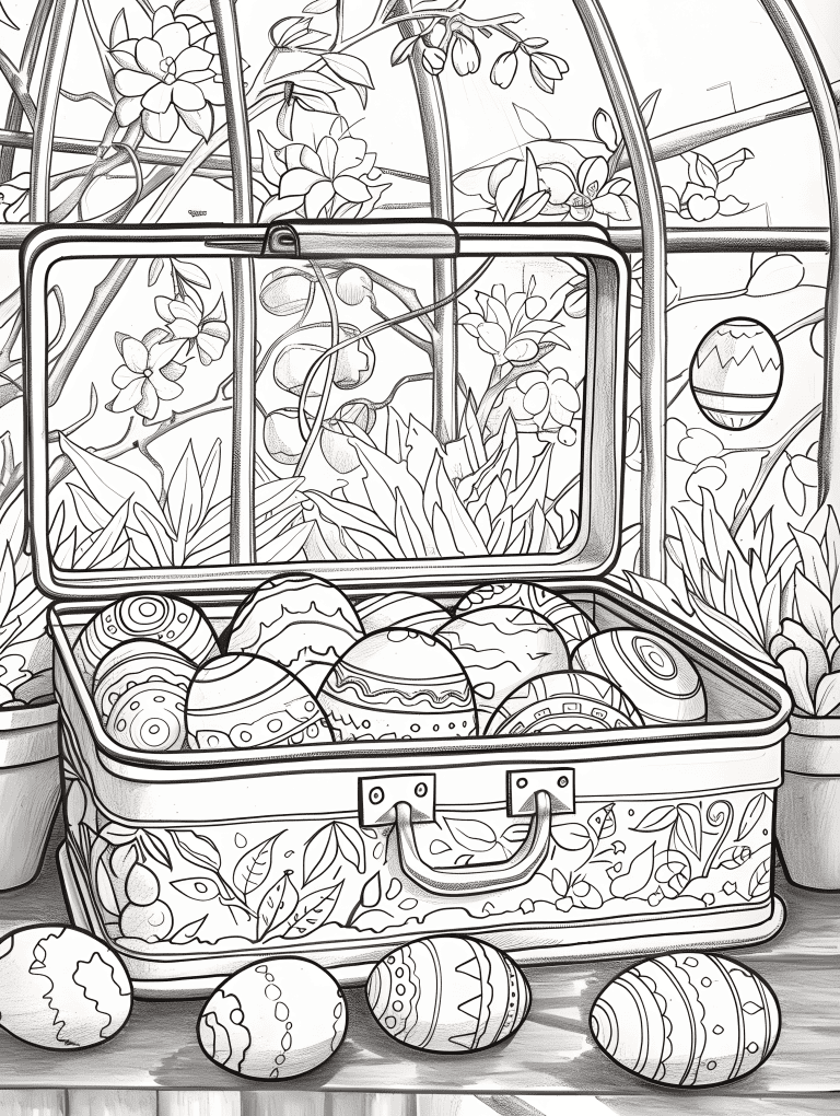 Easter Eggs Inside A Tin Can