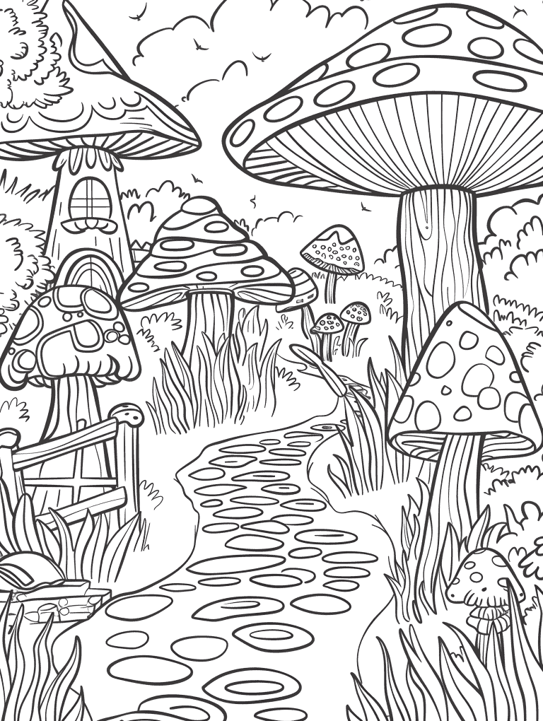 Whimsical Spring Mushrooms