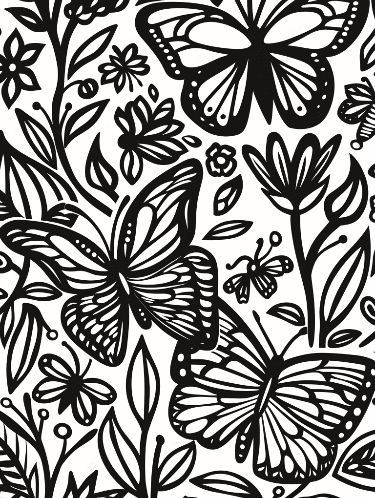 Butterflies and Flowers