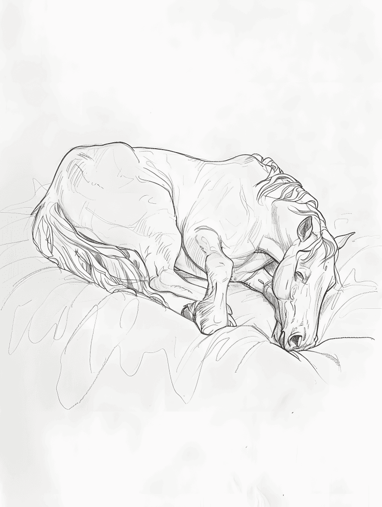 Horse Taking A Nap