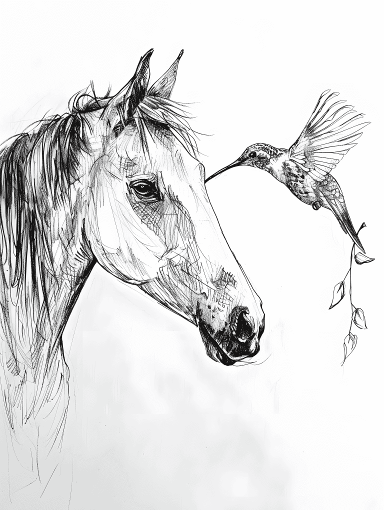 Horse And Hummingbird