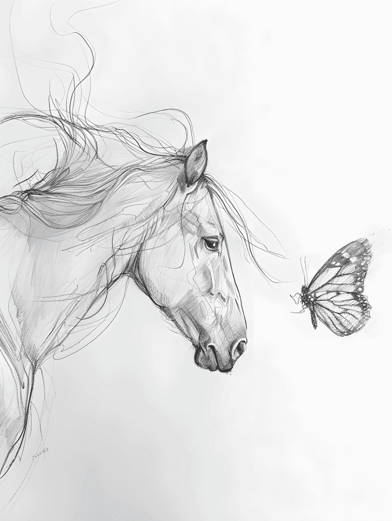 Horse And Butterfly