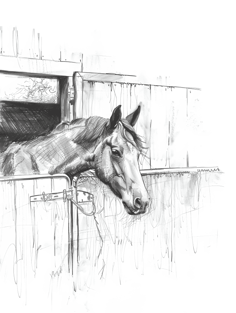Horse Inside A Stable