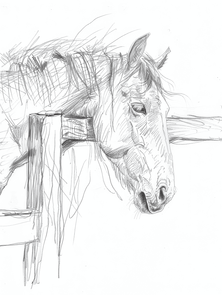 Horse Resting It’s Head