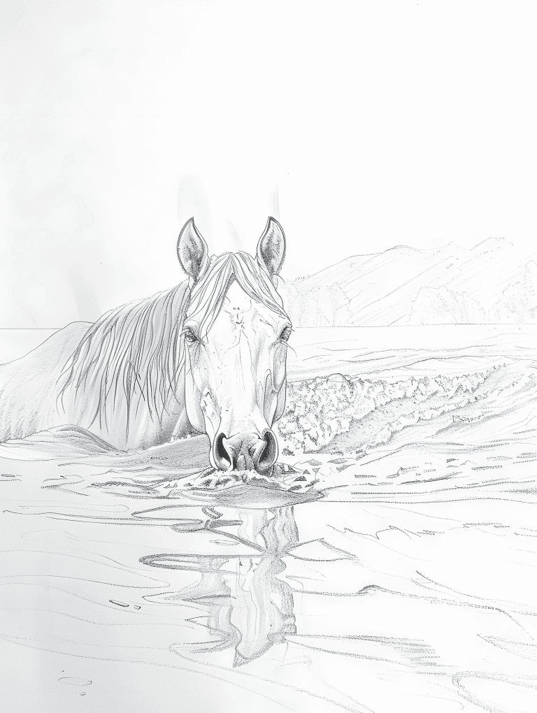 Swimming Horse