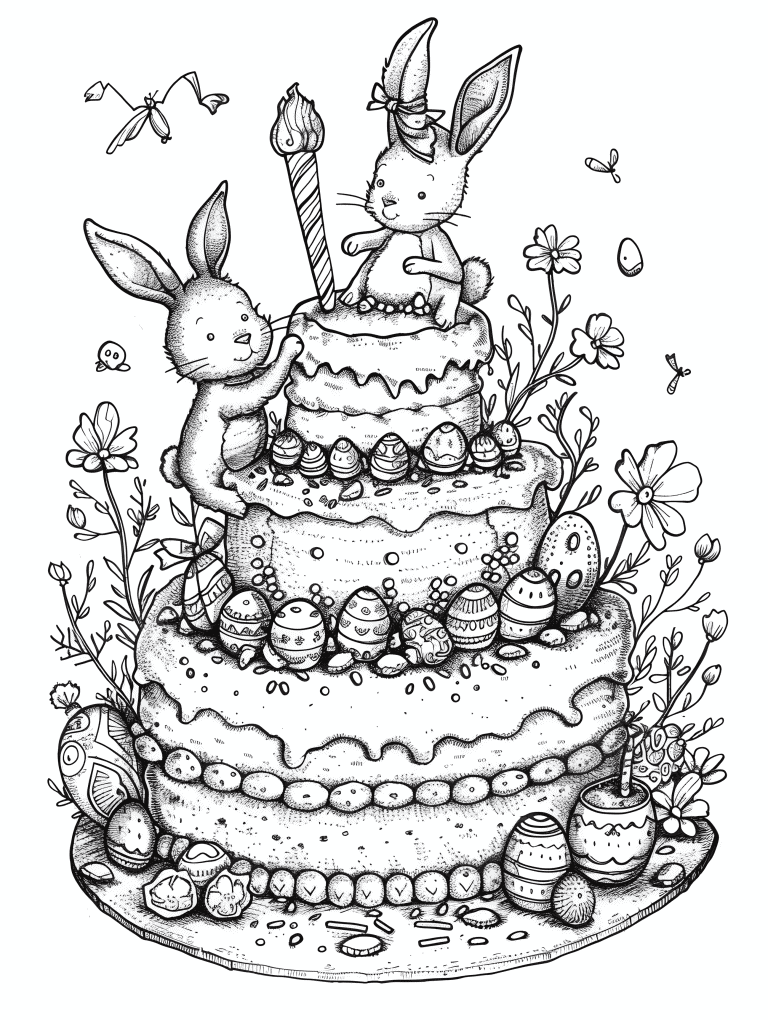 Easter Bunny Themed Cake