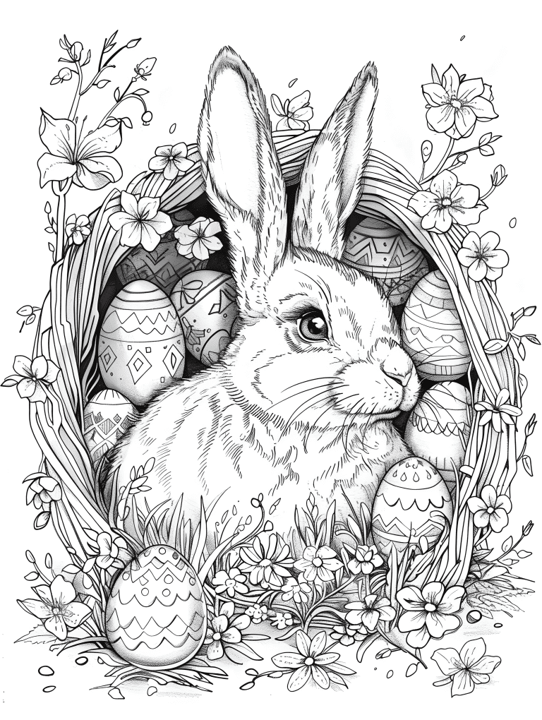 Easter Bunny In A Burrow
