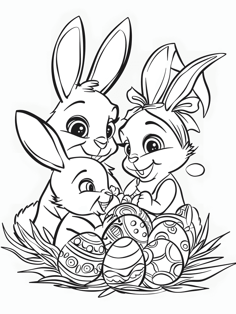 Happy Rabbit Family