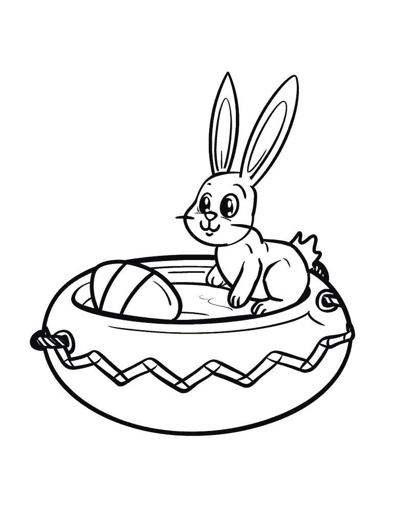 Rabbit Finding An Egg In A Pool